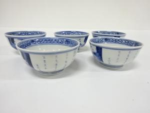 古伊万里　染付　湯呑　5客